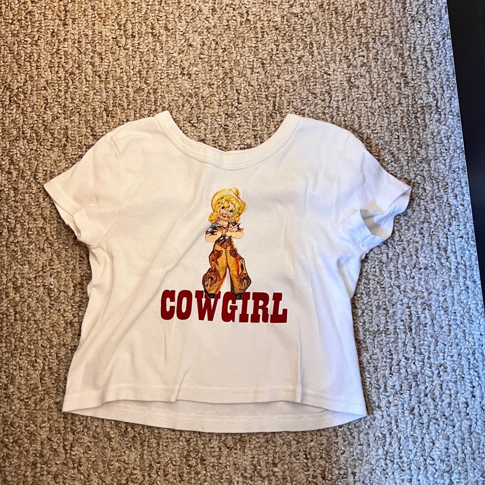 Brandy Melville Cowgirl basic T-shirt size OS designer brand archived style top